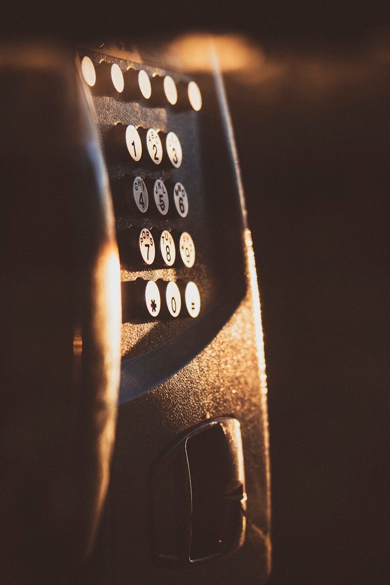 a close up of a phone with buttons on it